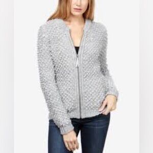 NWT Lucky Brand Women’s Alpaca Blend Chucky Knit Bomber Sweater Jacket Sz L NWT